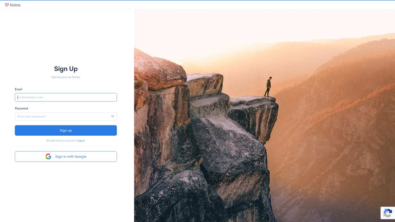 Histre — Create a free account