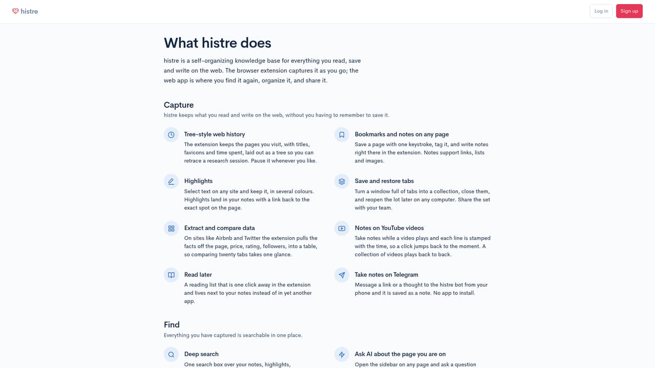 Histre — Annotate and organize what matters