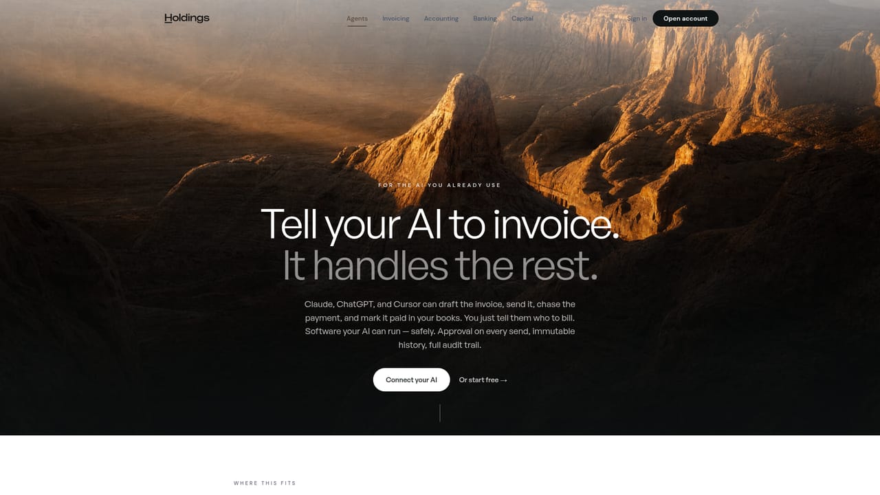 Holdings Invoicing — Direct the agent in plain English