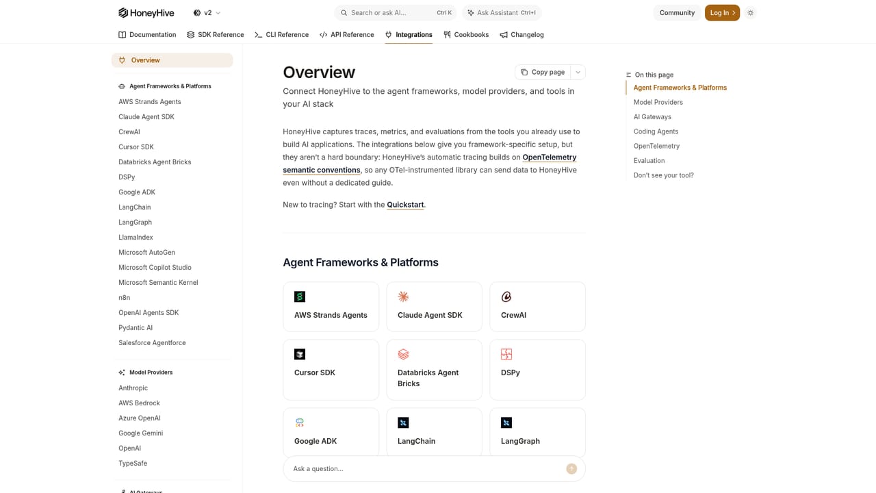 HoneyHive — Choose an SDK or integration