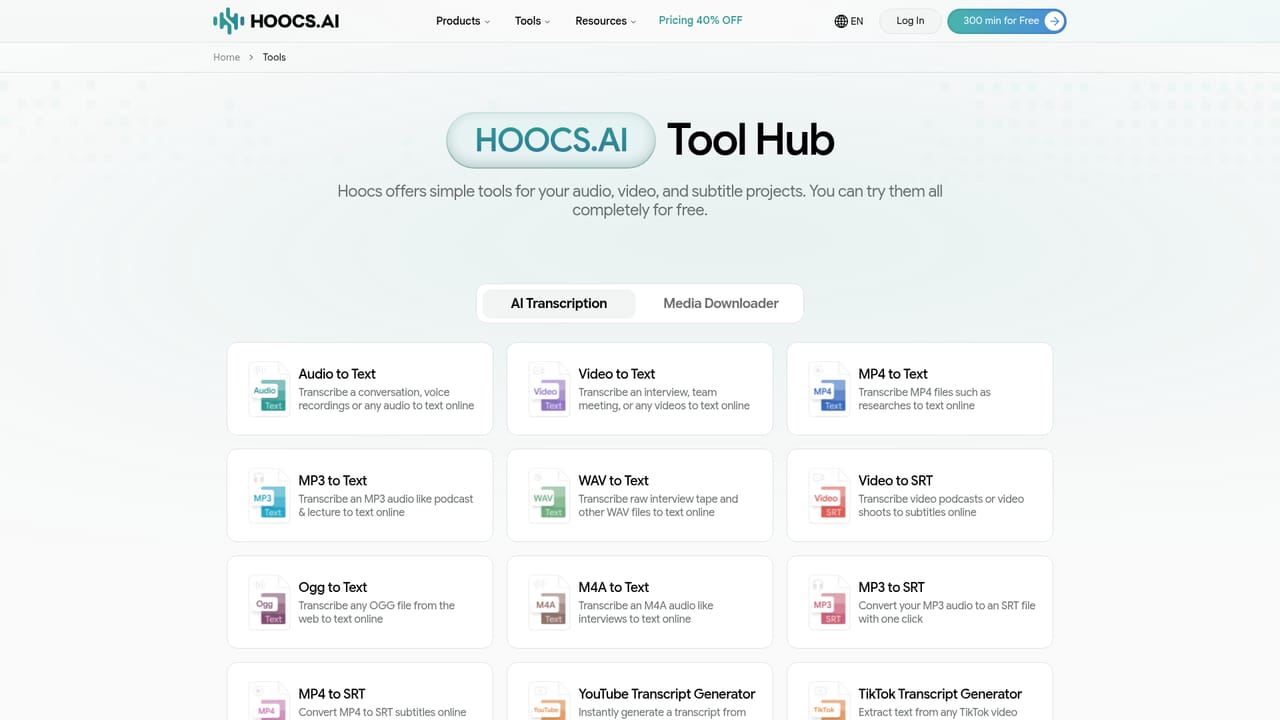 Hoocs AI — Pick the converter that matches your file