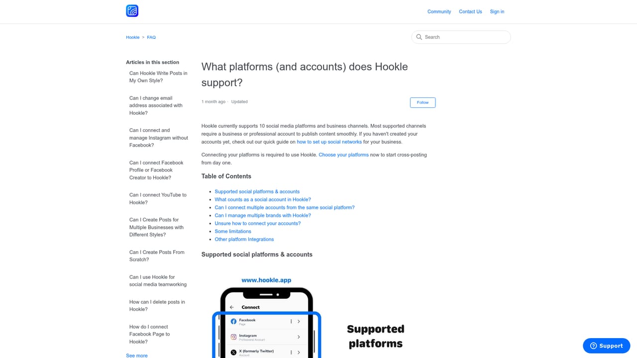 Hookle — Connect your social accounts and Google Business Profile