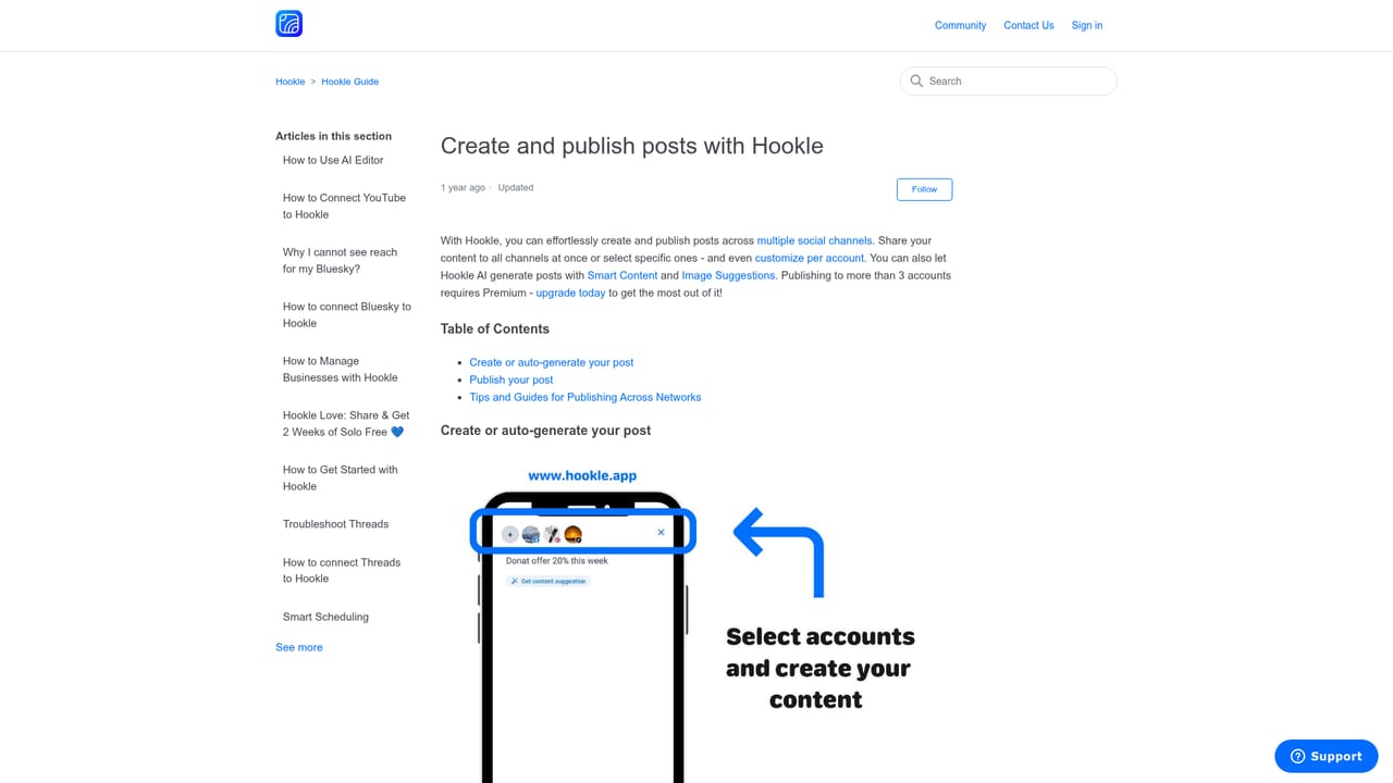 Hookle — Create your first post with AI help