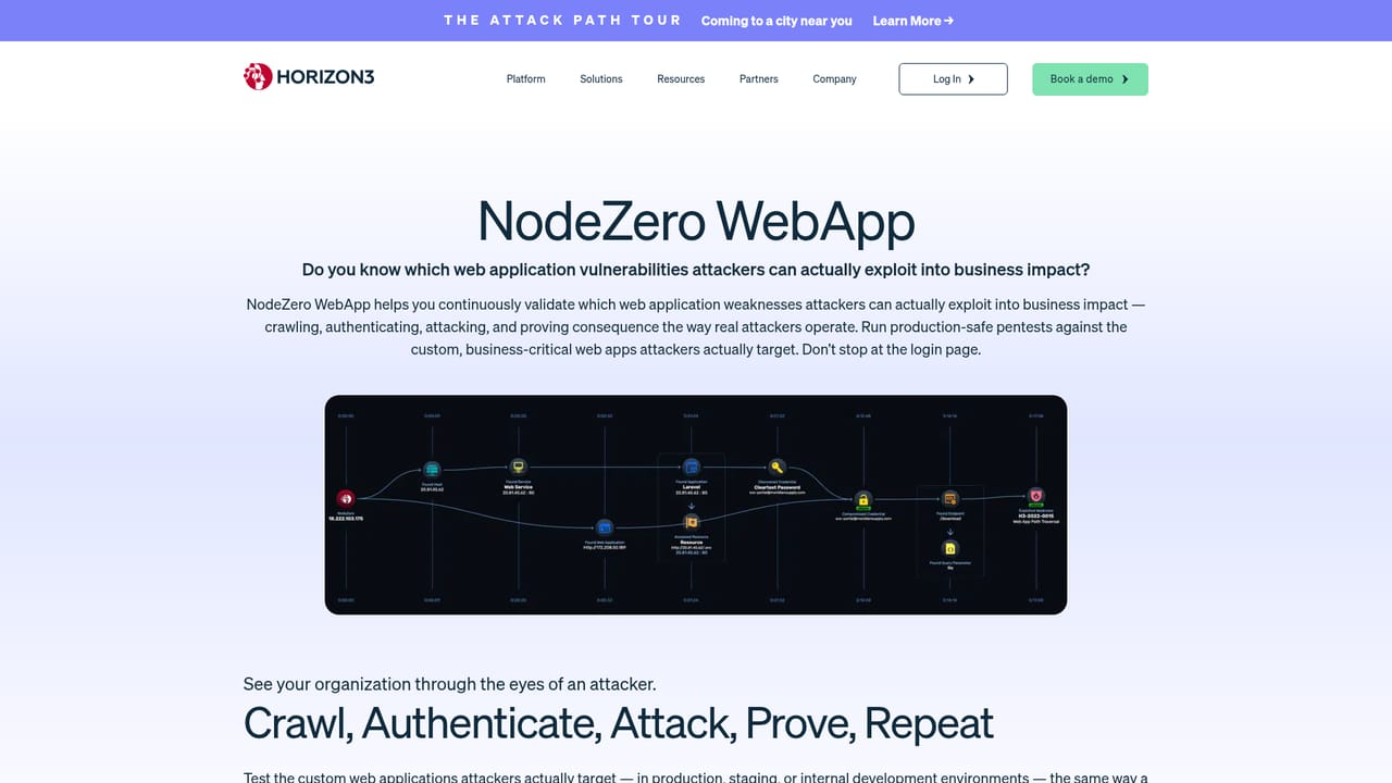 Horizon3.ai — Review the web application pentesting add-on