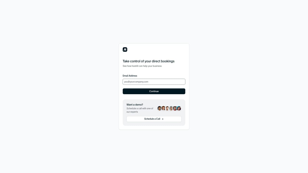 hostAI — Request access and create your account