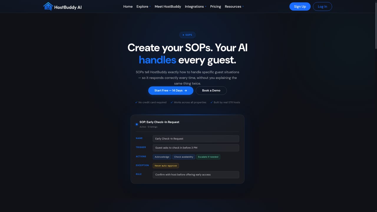 Hostbuddy AI — Add property rules and SOPs