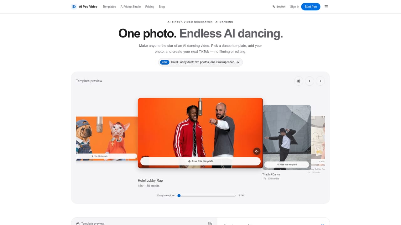 Hotel Lobby AI Video Generator — AI Pop Video — Create and verify an account
