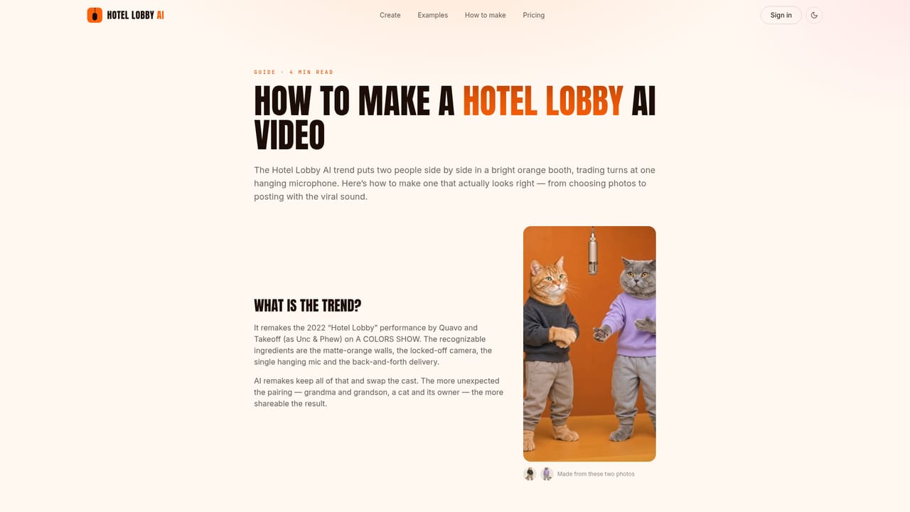 HotelLobbySi.app — Read the guide for better inputs