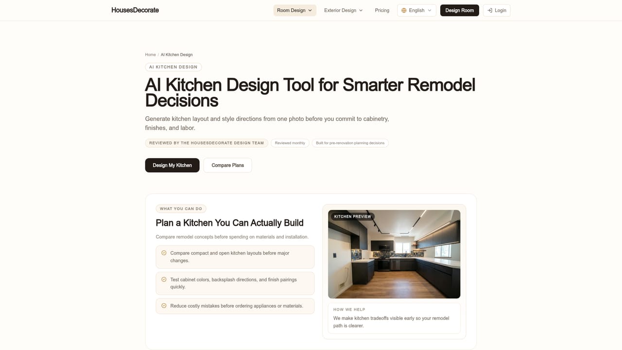 HousesDecorate — Use a room-specific page for tighter presets