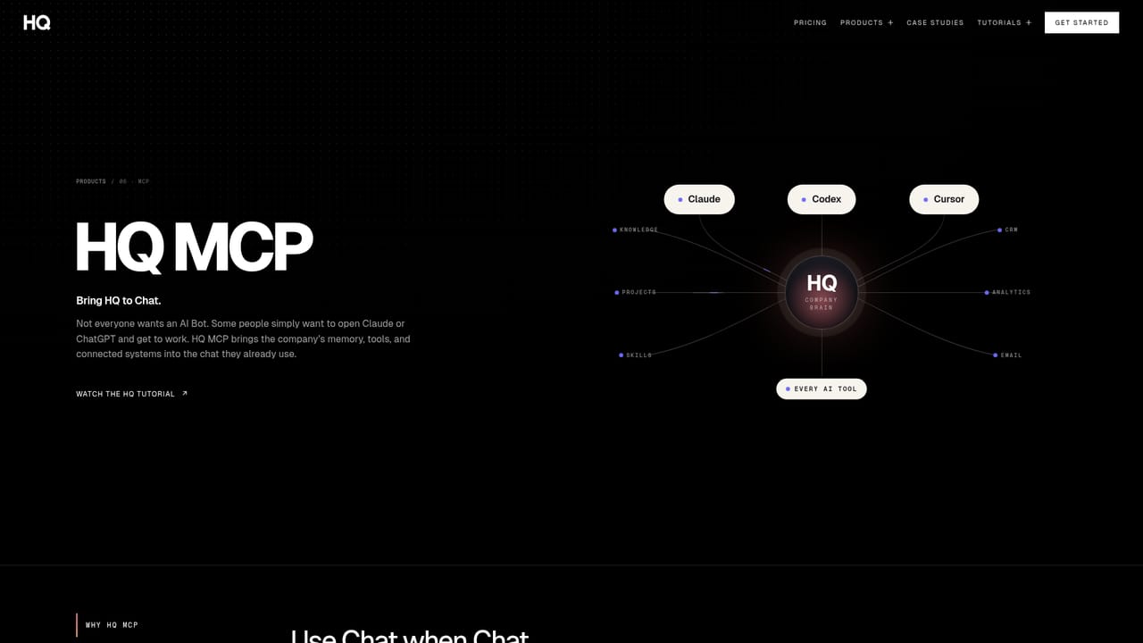HQ — Connect your AI tools through MCP