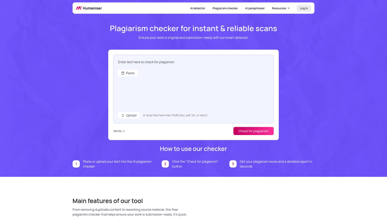 Humaniser.ai — Verify originality