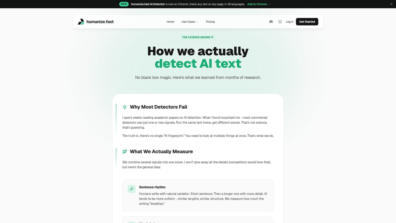 Humanize AI — Check the Pallas score