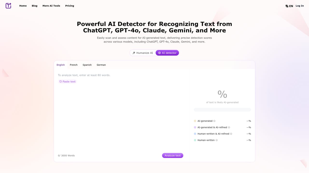 Humanize.im — Check the output against a detector