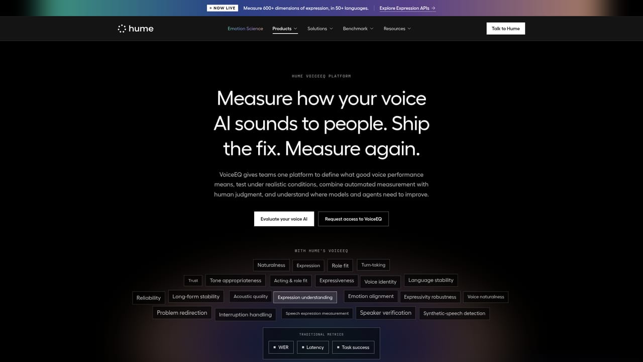 Hume AI — Bring your conversation data into VoiceEQ