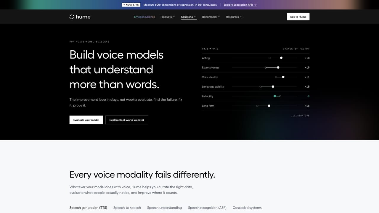 Hume AI — Validate improvements and compare checkpoints