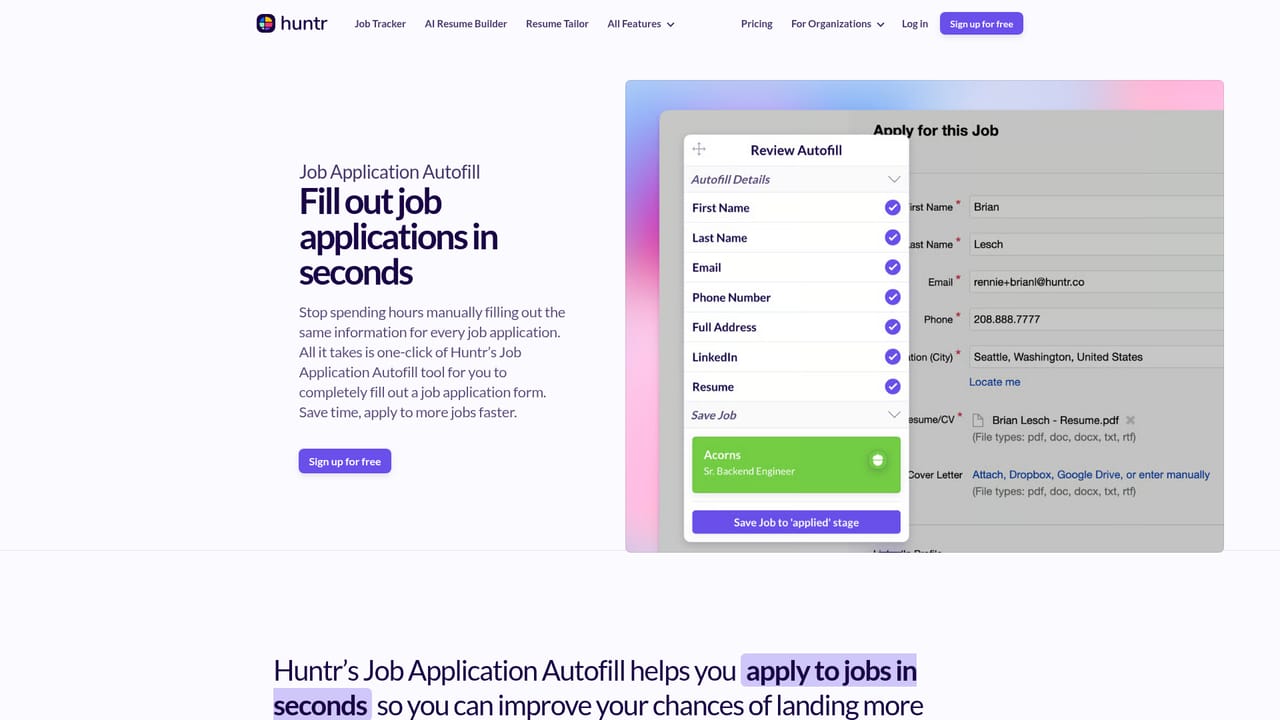 Huntr — Install the Chrome extension