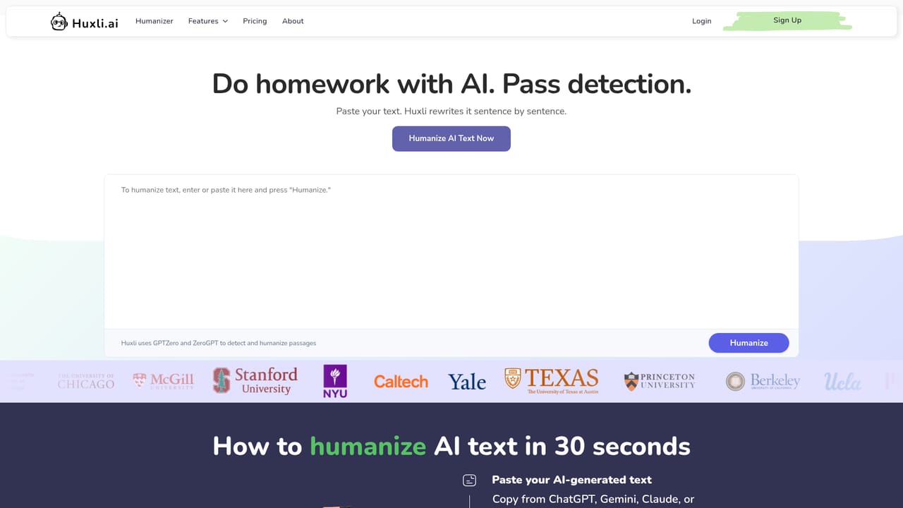 Huxli — Run a text through the humanizer