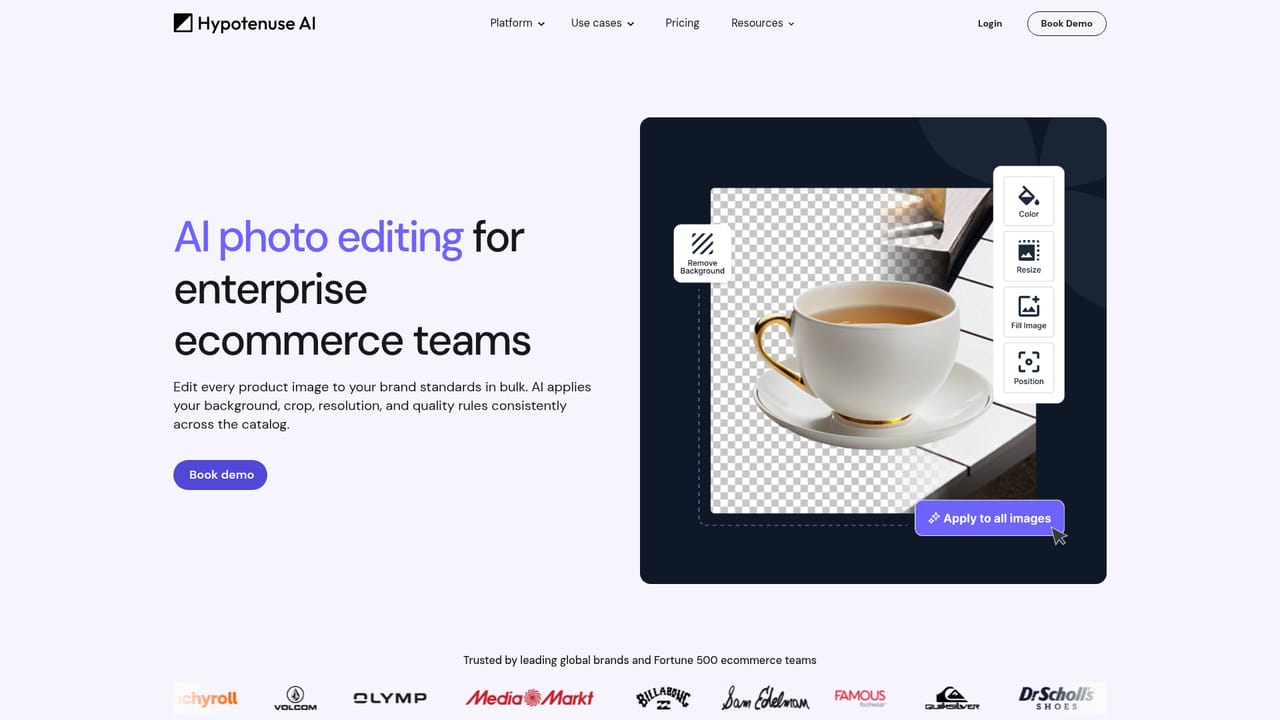 Hypotenuse AI — Standardize product images