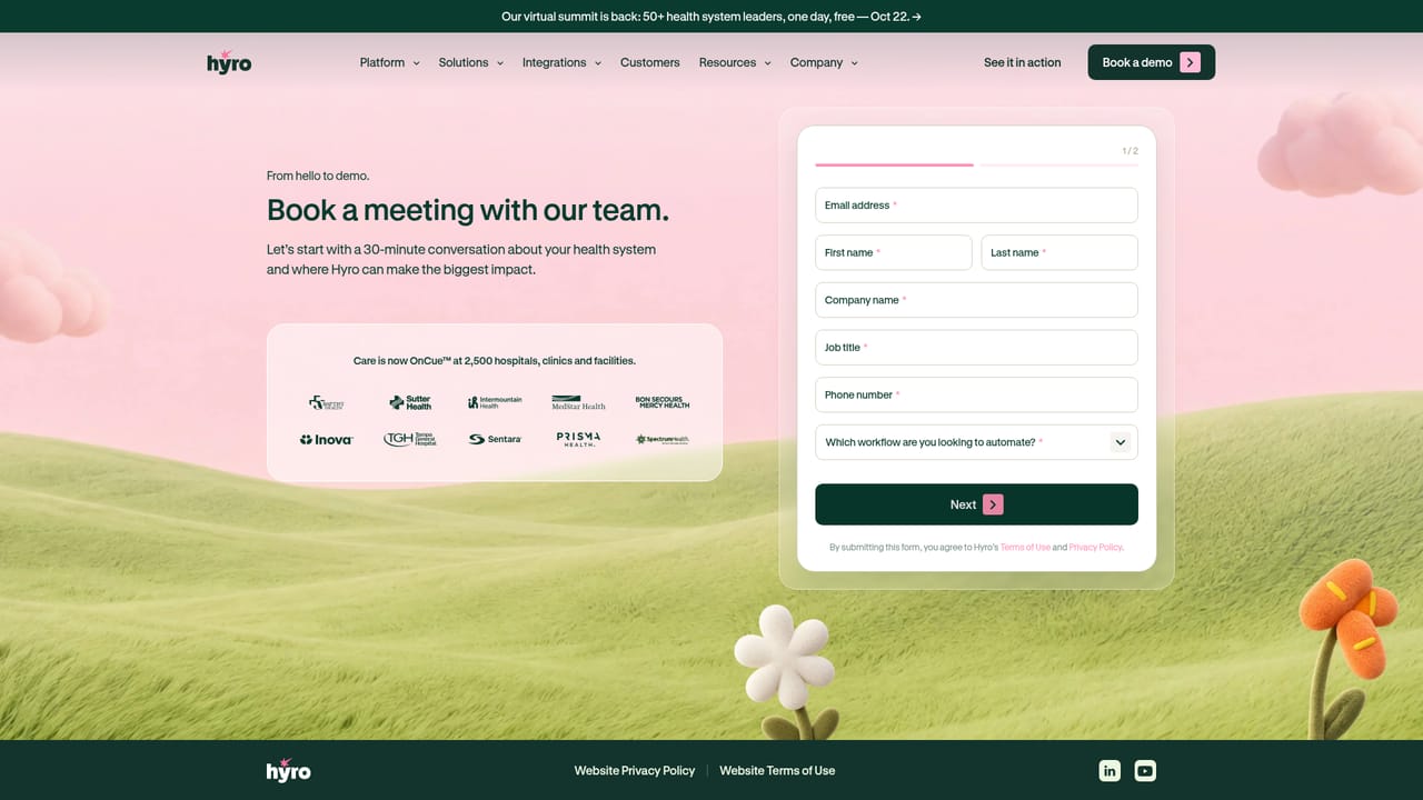 Hyro — Book a demo with the Hyro team