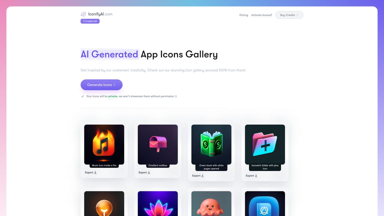 IconifyAI — Check the gallery for style direction
