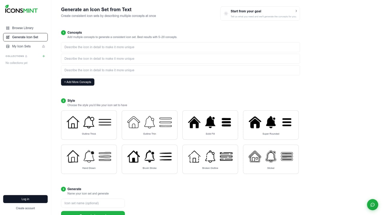 IconsMint — Describe your set in Text to Set