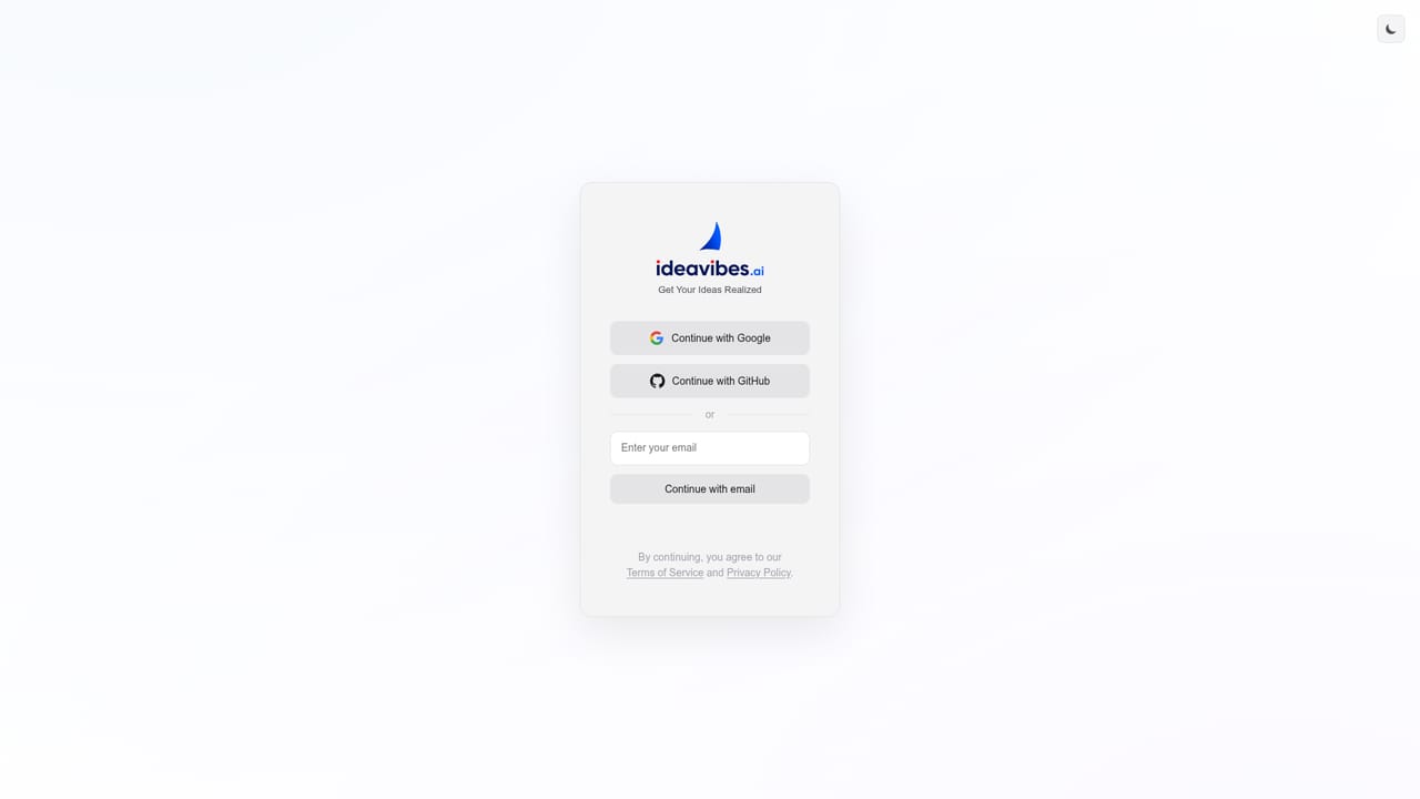 Ideavibes AI — Review the generated plan