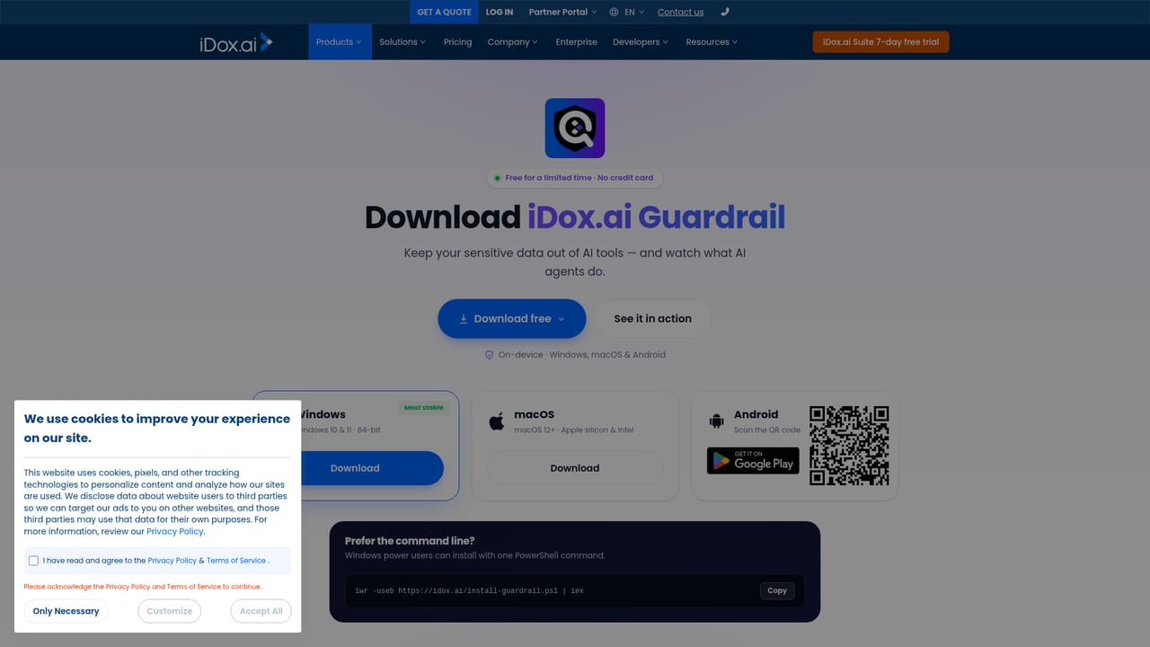 iDox.ai Guardrail — Download the app for your device