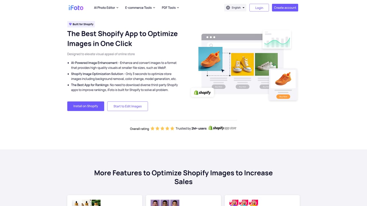 iFoto — Connect a Shopify store