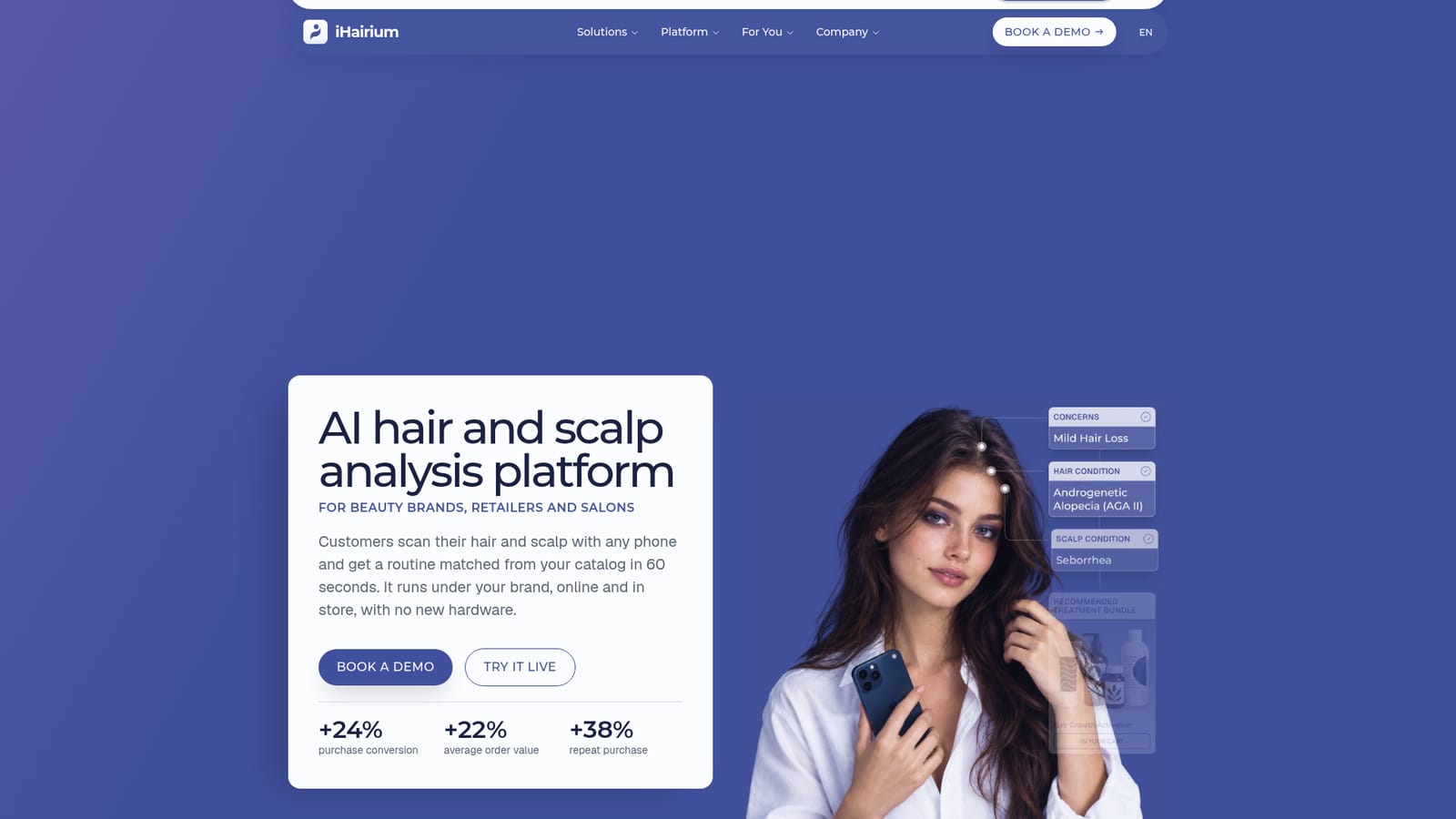 iHairium — Book a walkthrough on your own catalog