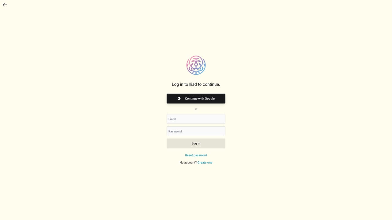 Iliad — Create a free account
