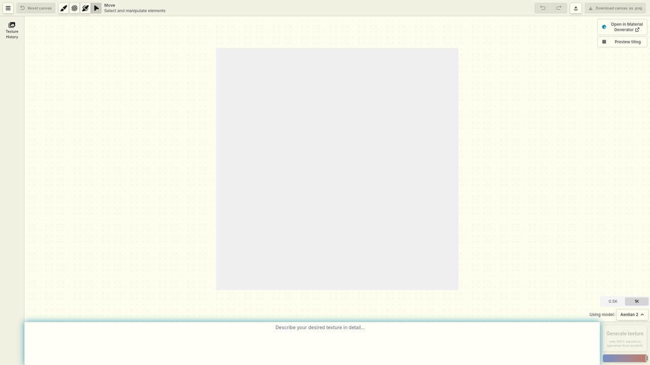 Iliad — Generate a seamless texture in Texture Canvas