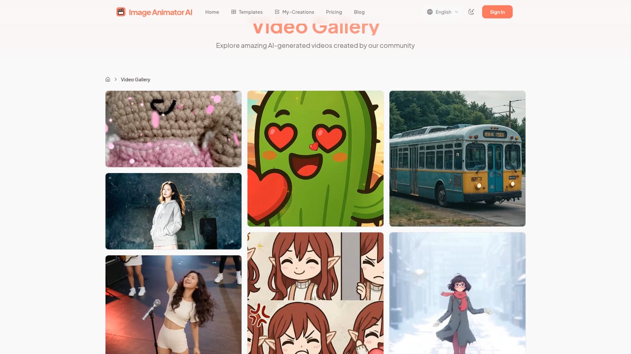 Image Animator AI — Browse the gallery for prompt ideas