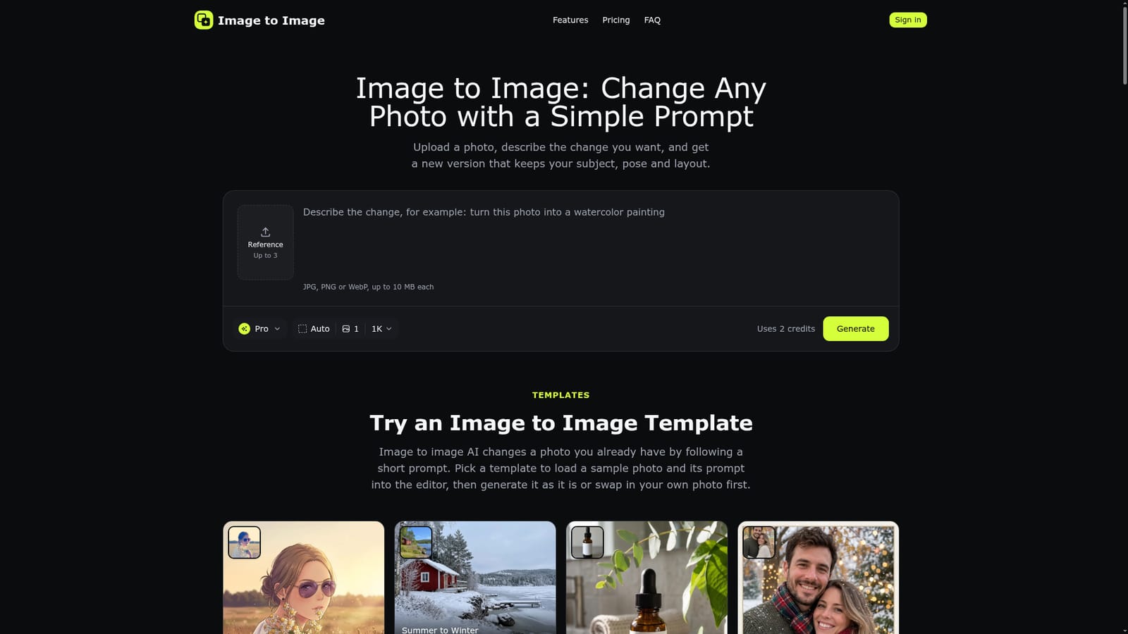 Image to Image — Upload a photo