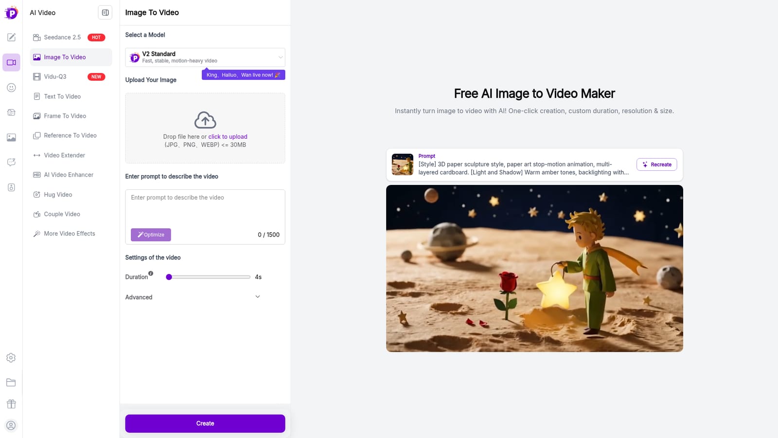 Image to Video by PixNova — Open the image to video playground