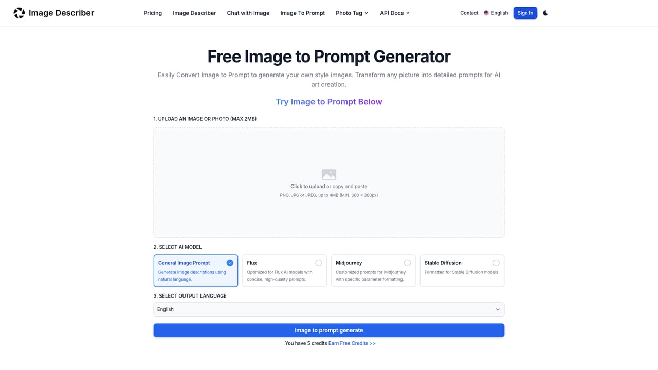 ImageAI — Generate AI image prompts