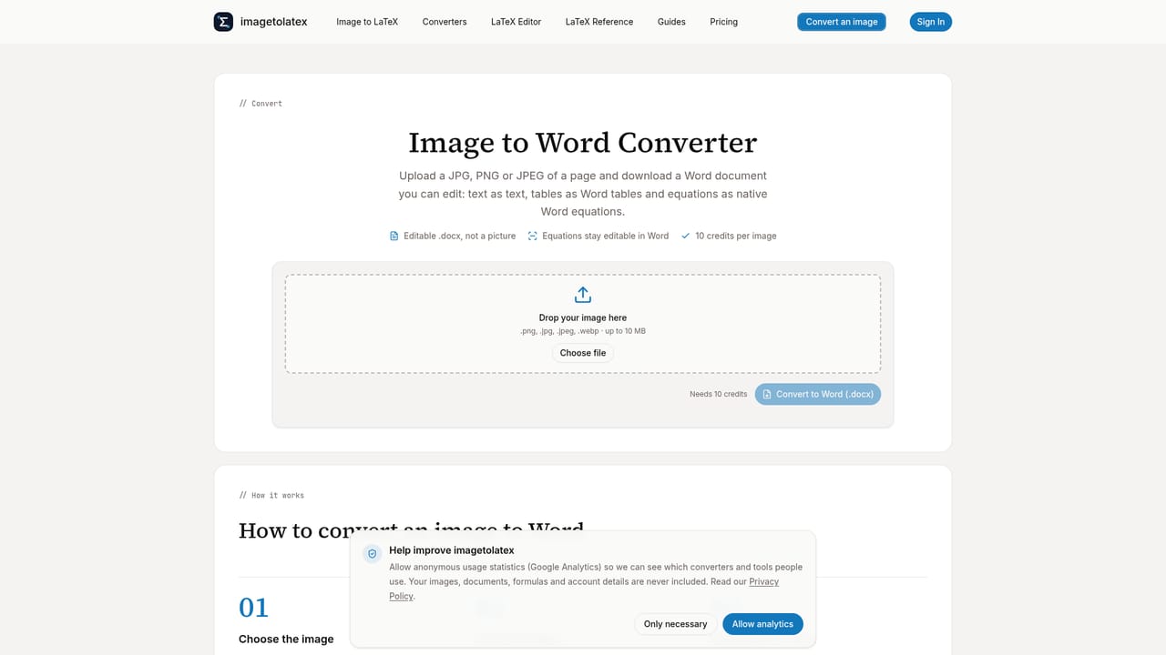 imagetolatex — Copy or export the result