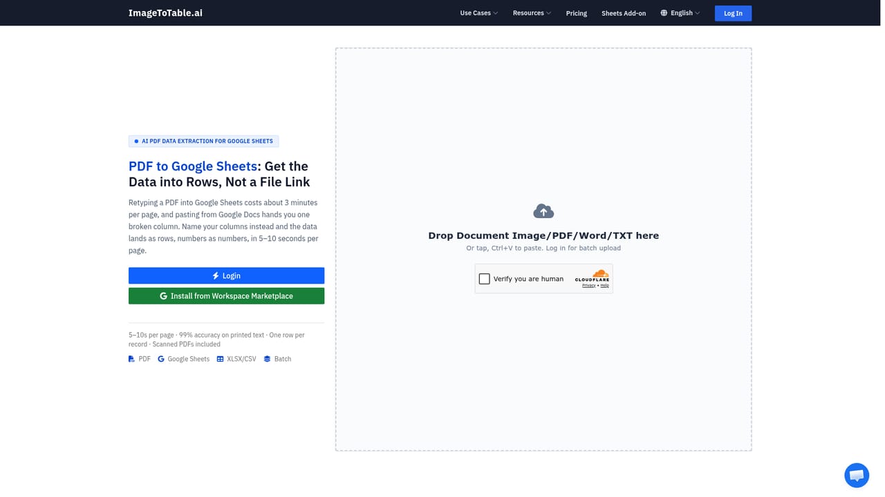 ImageToTable.ai — Automate the recurring cases