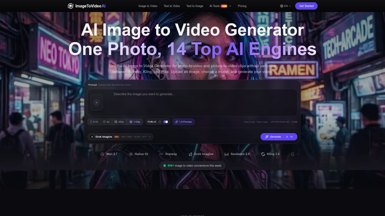 ImageToVideoAI.net — Open the image to video workspace