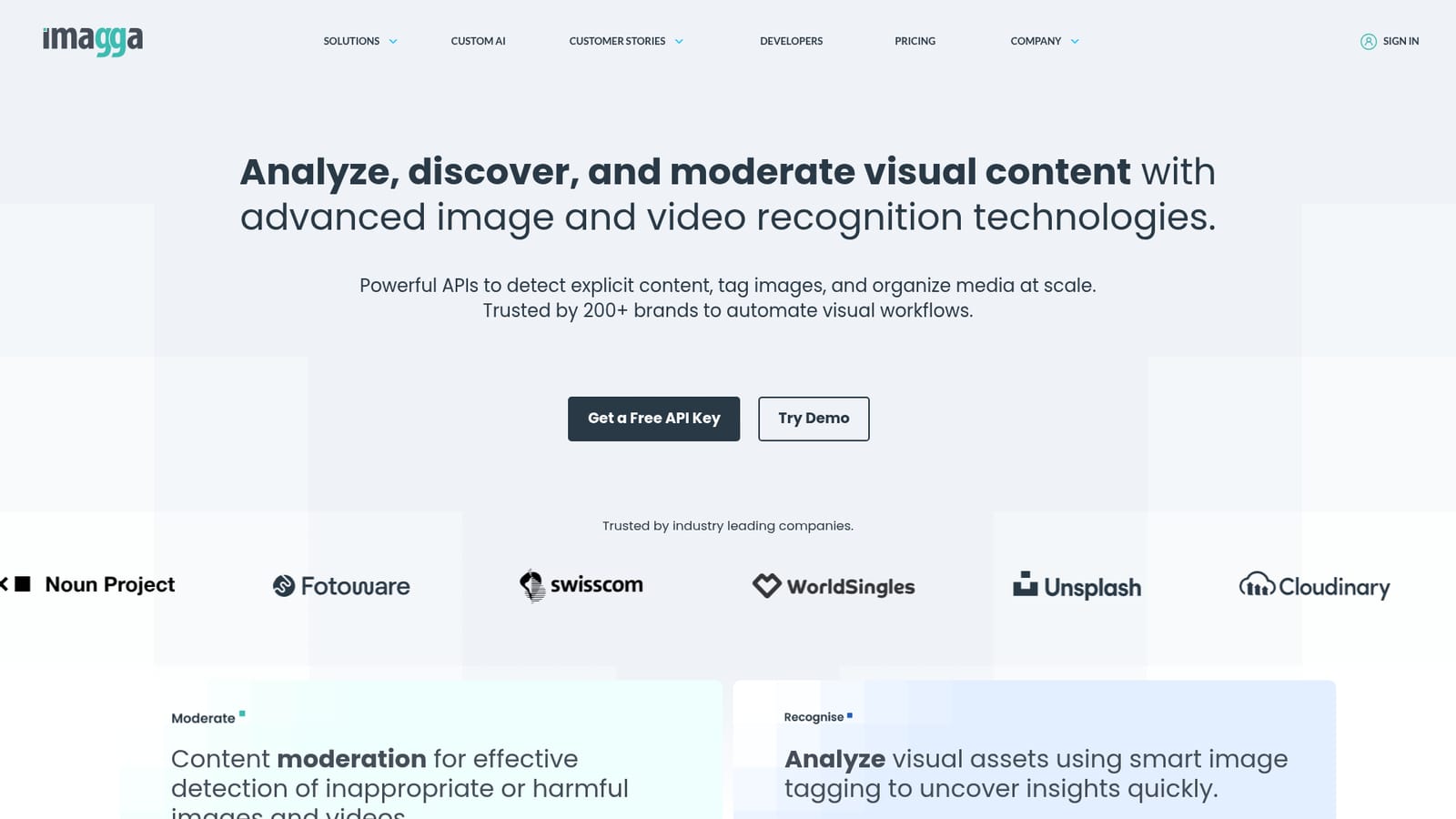 Imagga — Review the recognition and moderation capabilities