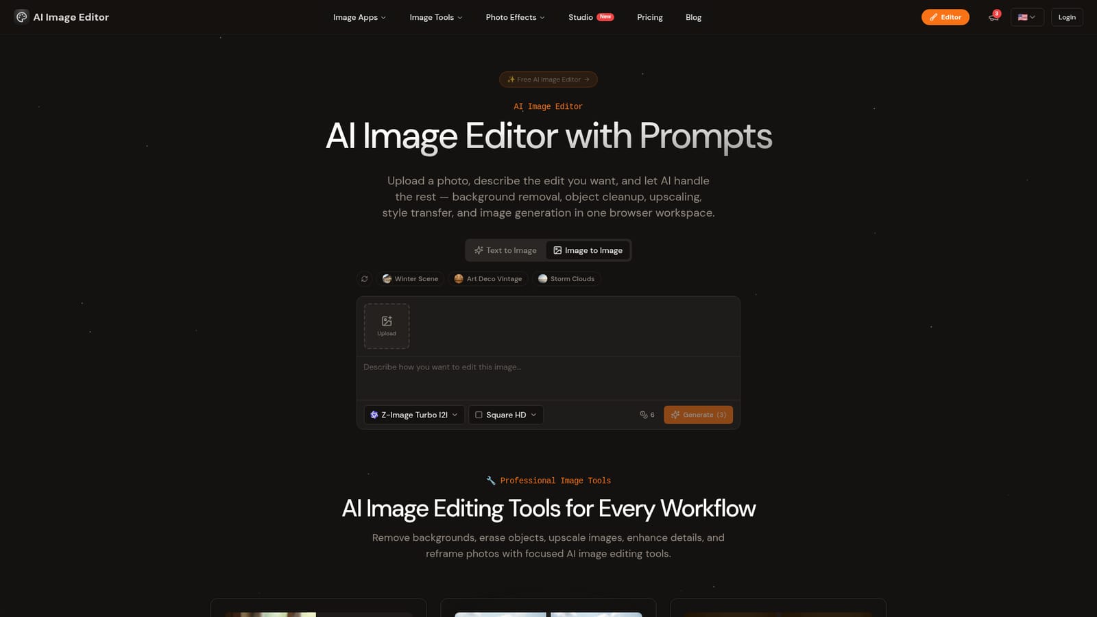 ImgEditor AI — Upload a JPG, PNG or WebP