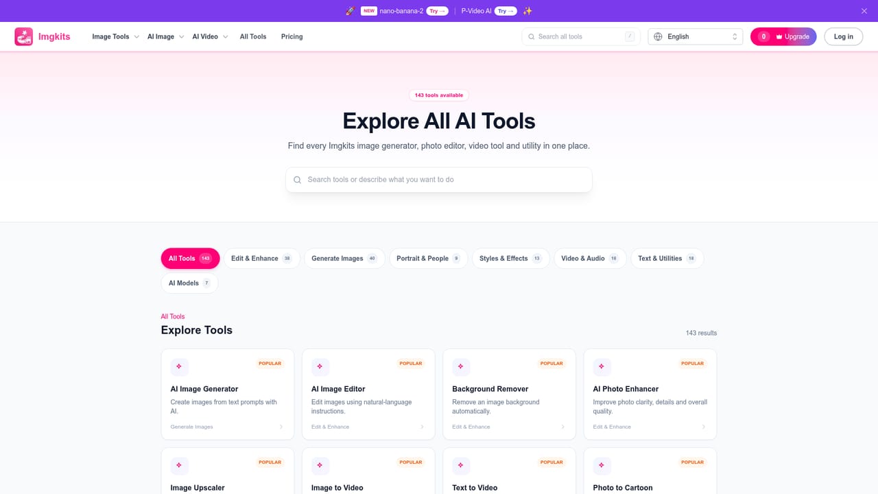 Imgkits — Pick a task-specific tool