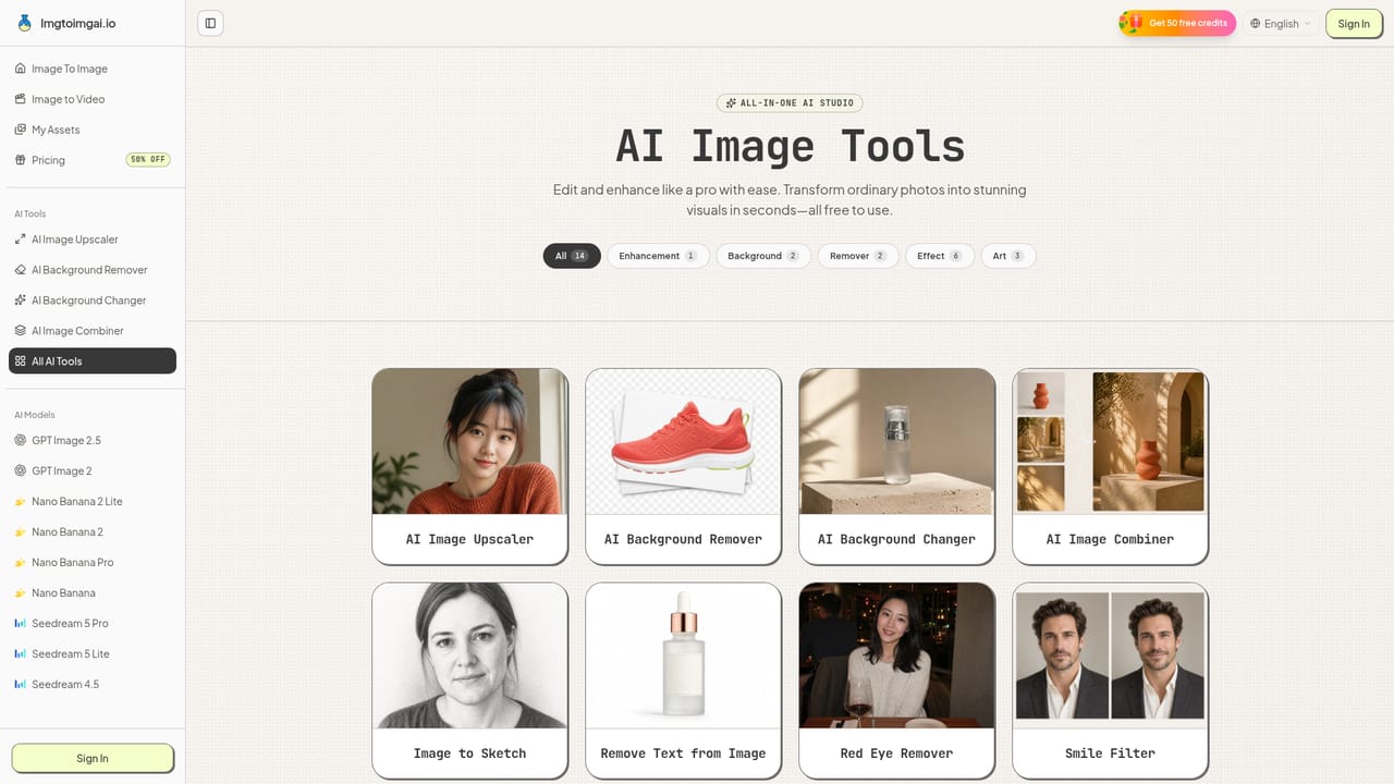 Imgtoimgai.io — Polish with the extra tools
