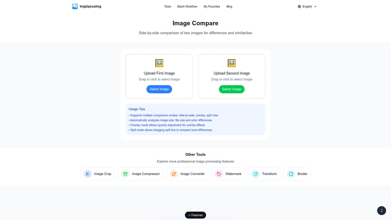 imgUpscaling — Repair and compare results