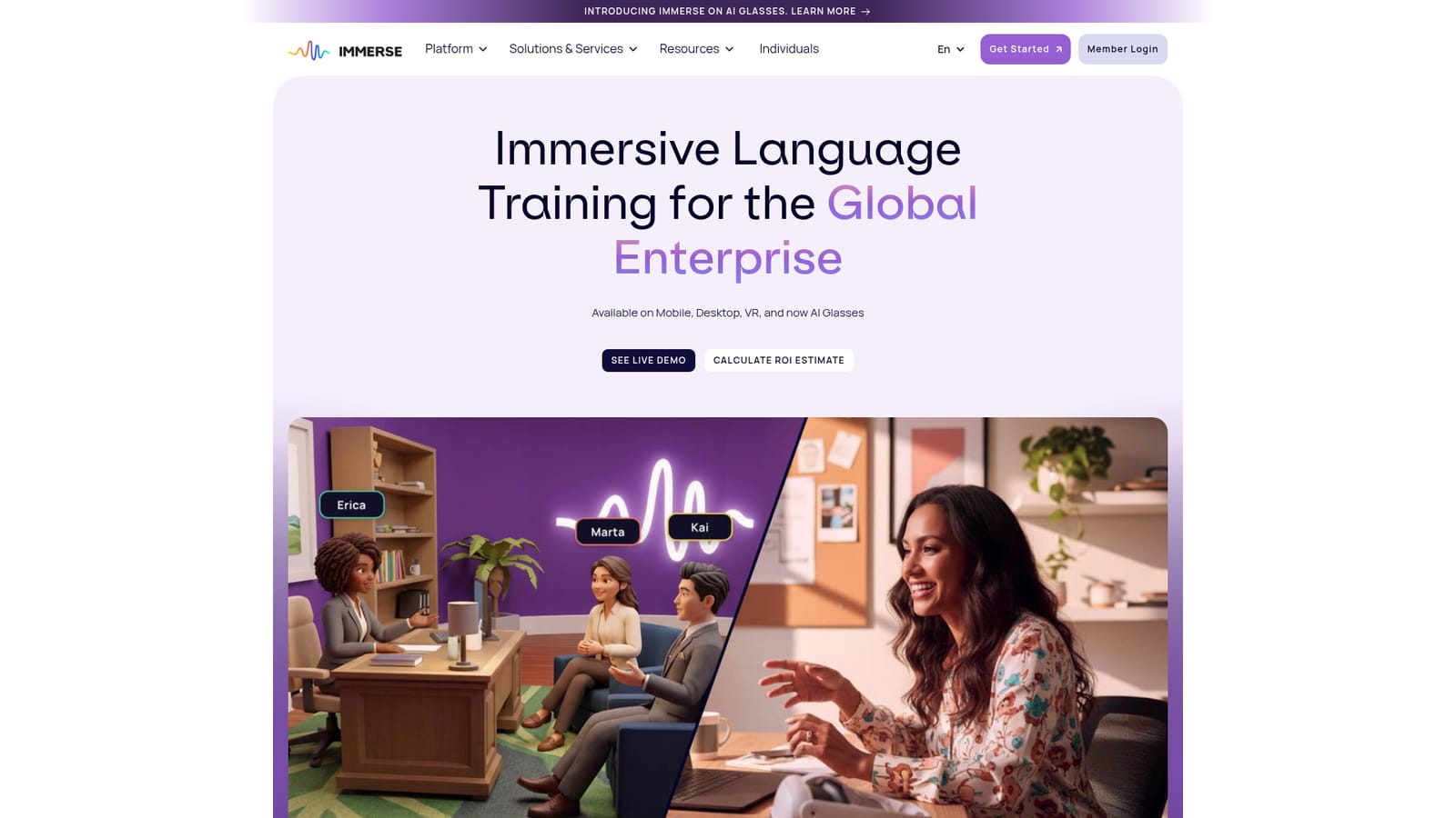 Immerse — Attend a live demo