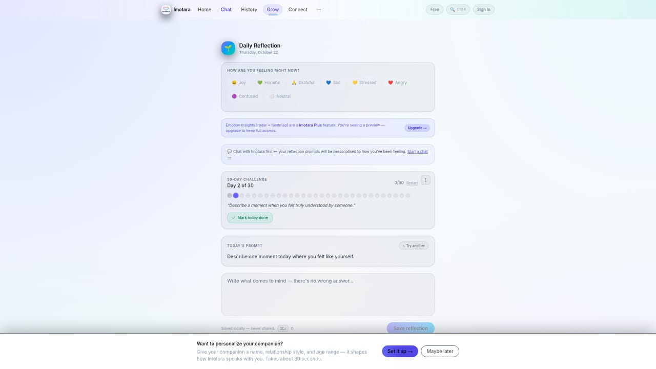 Imotara — Build a daily reflection habit