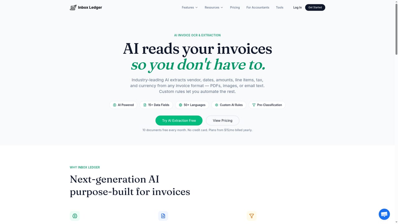 Inbox Ledger — Configure AI processing rules