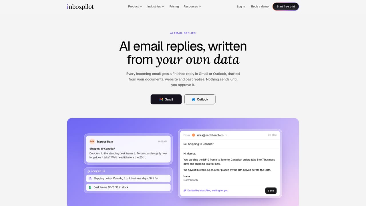 inboxpilot — Review AI replies and send