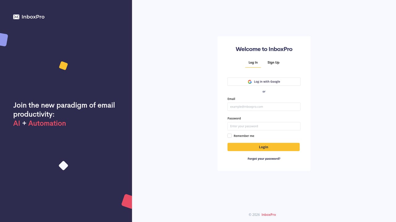 InboxPro — Create a free account