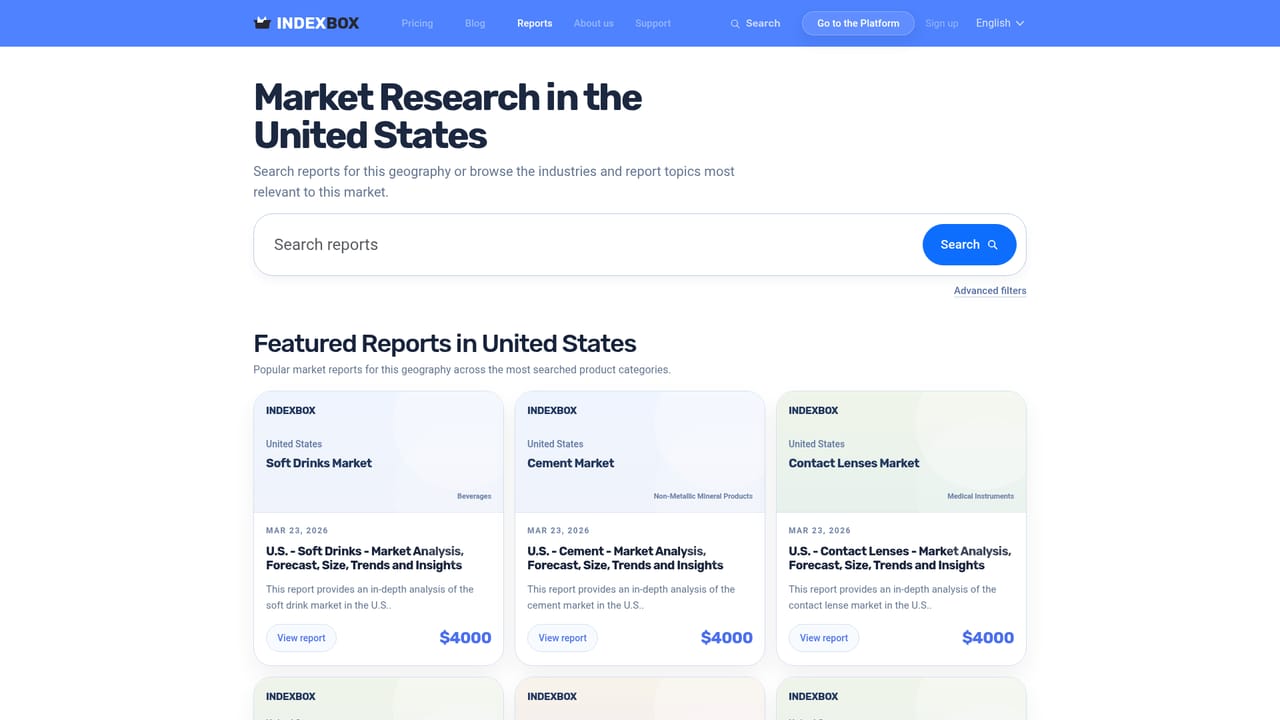 IndexBox — Pick a product and a geography