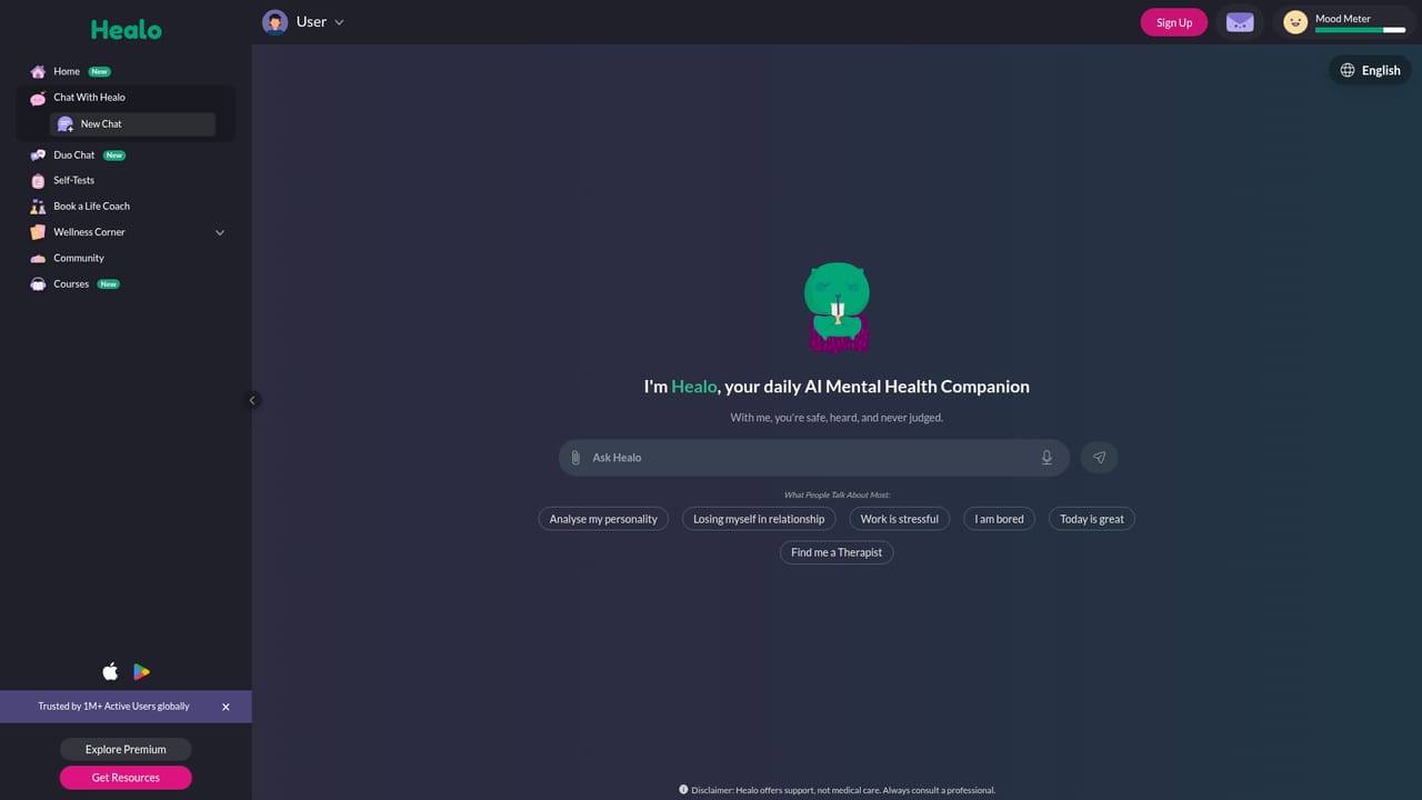 InfiHeal — Open Healo and start a free chat